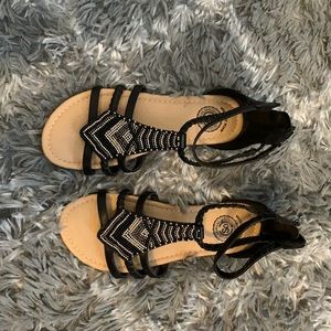 So beaded sandals